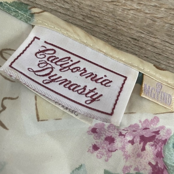 Vintage XL Floral Lace Satin Pin Up Pajama Robe - Picture 6 of 10